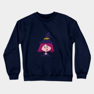 Cute Young Witch Halloween Crewneck Sweatshirt